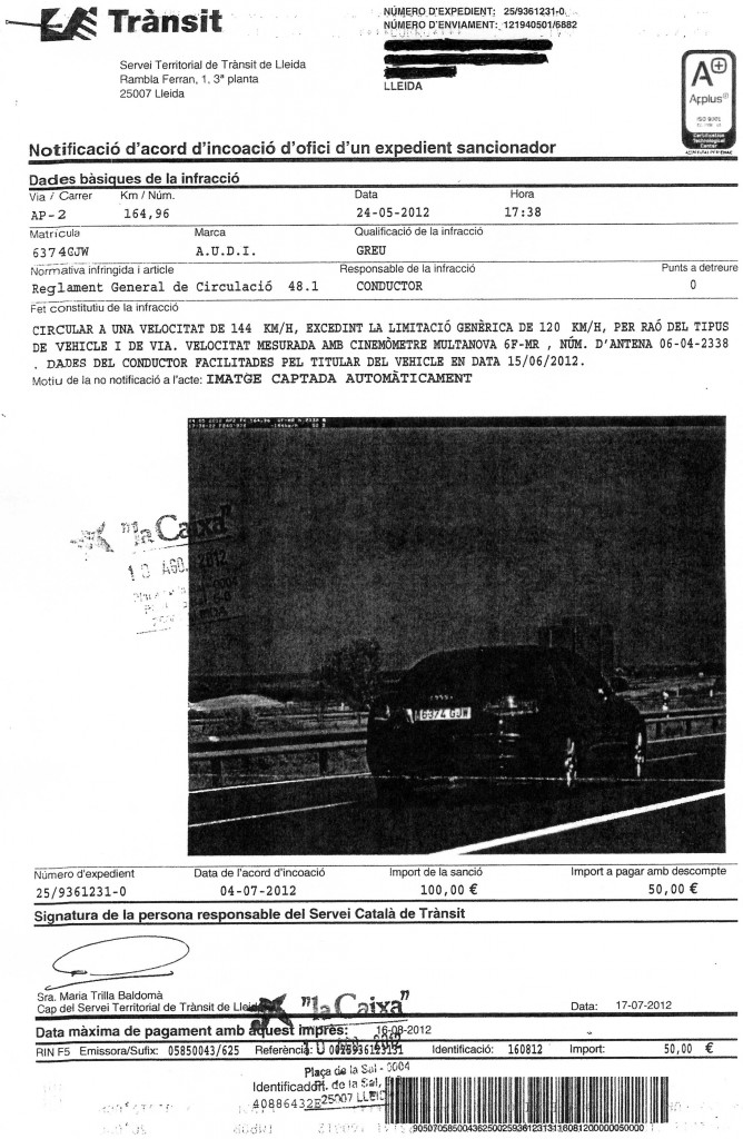 Com va denunciar el Comú, l’alcalde de Lleida va utilitzar el vehicle oficial per assistir a una reunió de La Caixa sense que aquell dia constés a l’agenda cap acte
